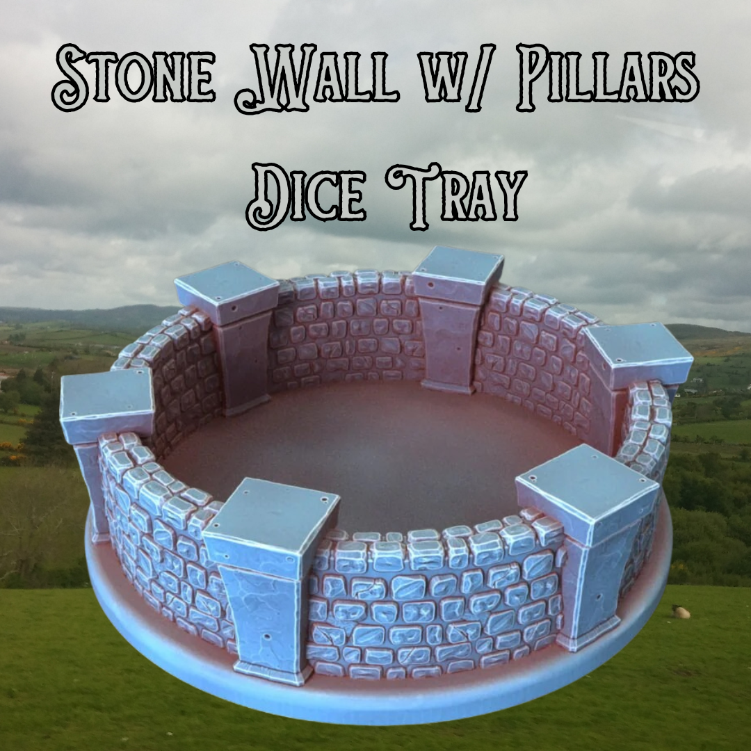 Stone Wall with Pillars Dice Tray