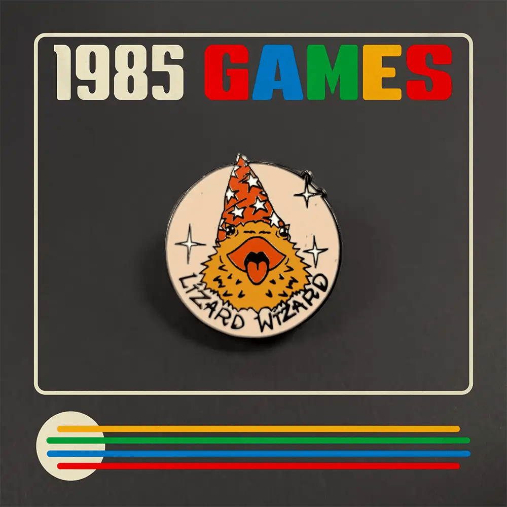 Pin: Lizard Wizard Enamel Pin for Magic Users and Gamers