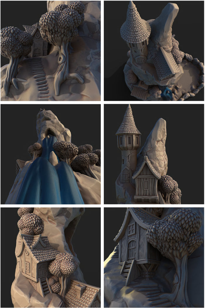 Mountain Village Dice Tower