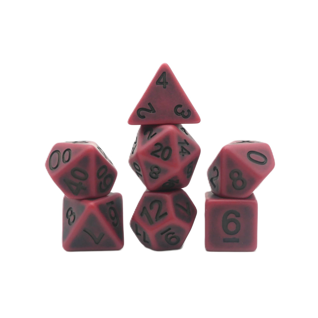 Ancient Blood - 7 Piece DnD Dice Set | Resin RPG Gaming Dice