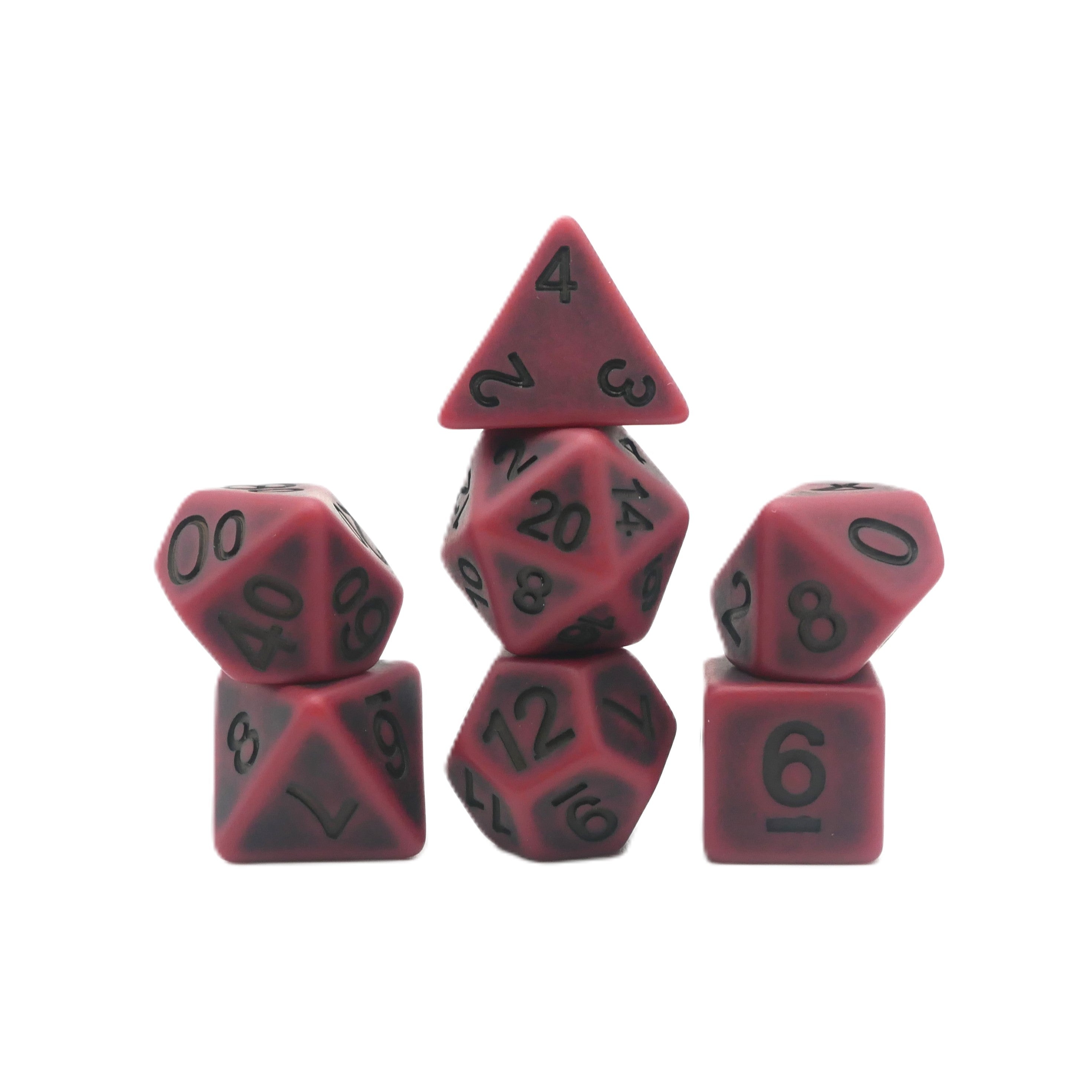 Ancient Blood - 7 Piece DnD Dice Set | Resin RPG Gaming Dice