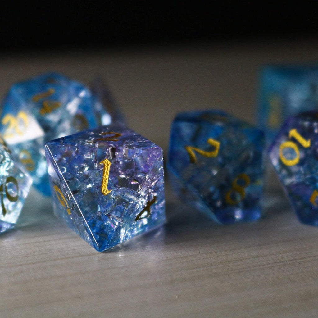Blue Wing Forge Fire Glass DND Dice Set
