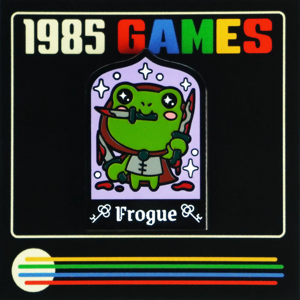 Pin: Frogue Enamel Pin for Fantasy RPG and Tabletop Gamers