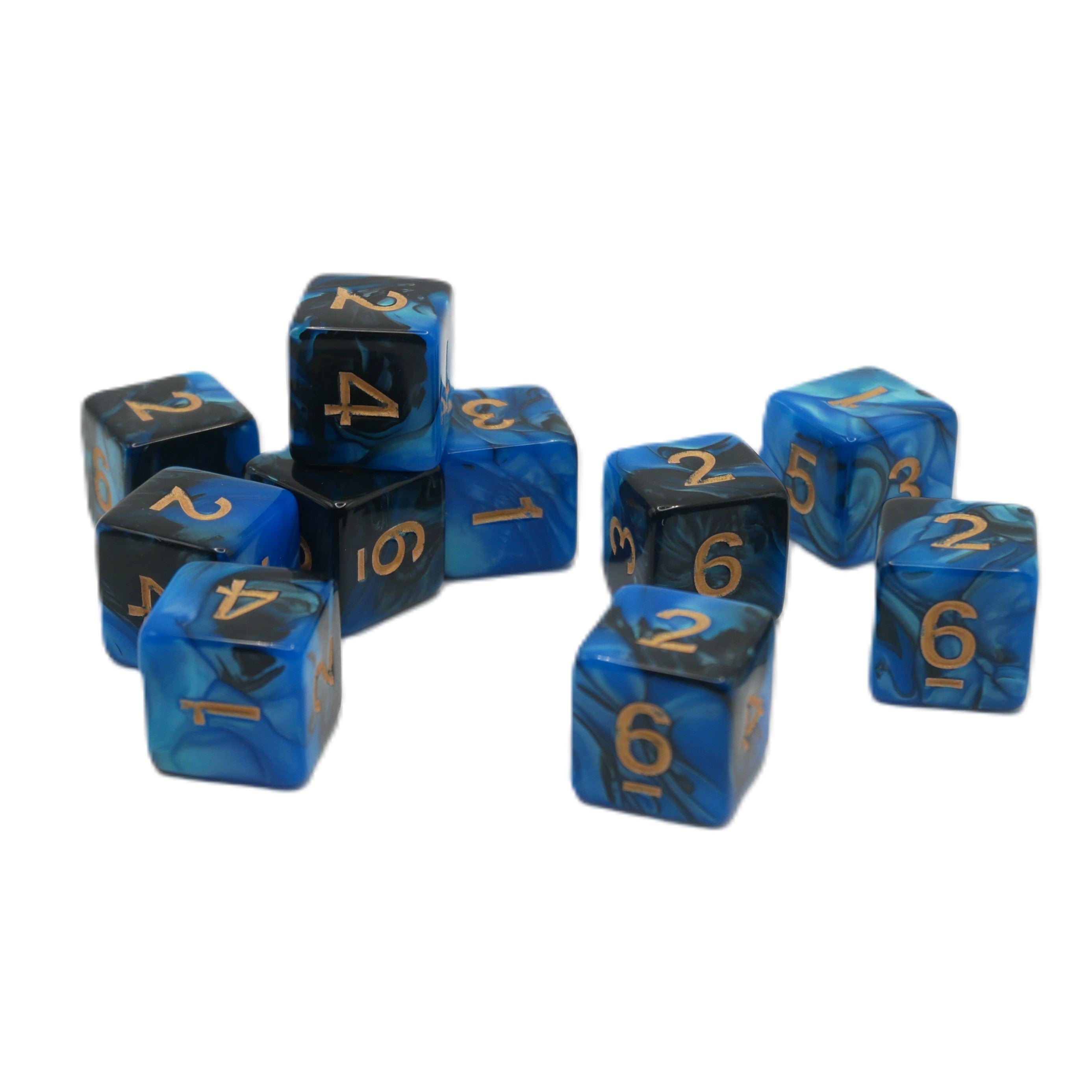 Frozen Corruption 10d6 - DnD Dice Set | Acrylic RPG Gaming Dice