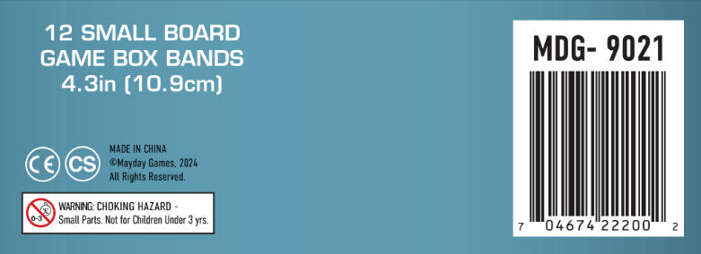 12 Pack of Small Board Game Box Bands (4.3 inches)