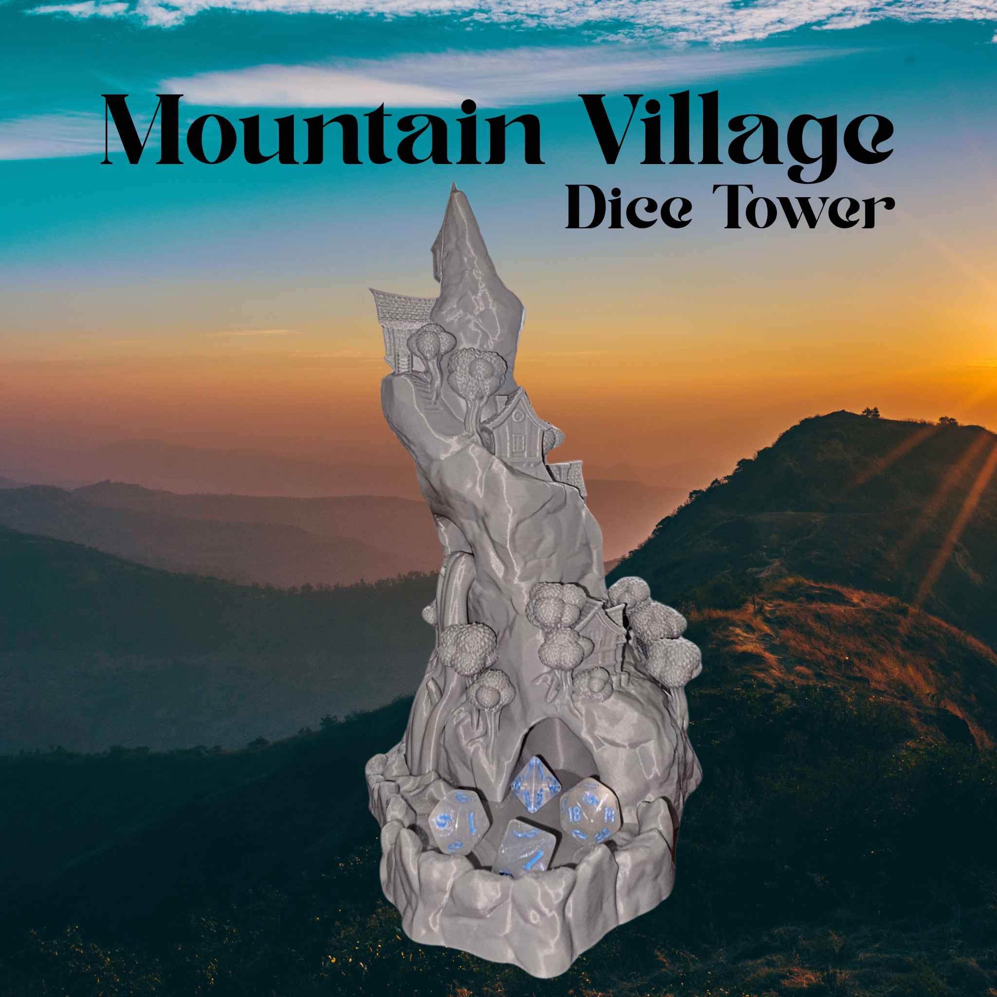 Mountain Village Dice Tower