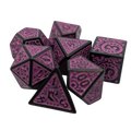 Magic Flame - Purple - 7 Piece DnD Dice Set | Acrylic RPG Gaming Dice