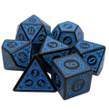 Magic Flame - Blue - 7 Piece DnD Dice Set | Acrylic RPG Gaming Dice