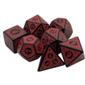 Magic Flame - Red - 7 Piece DnD Dice Set | Acrylic RPG Gaming Dice