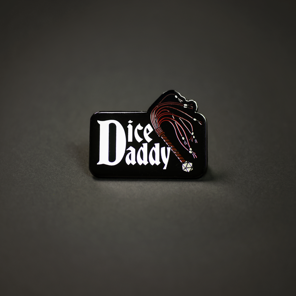 Pin: Dice Daddy Enamel Pin – Funny RPG Accessory for TTRPG Fans