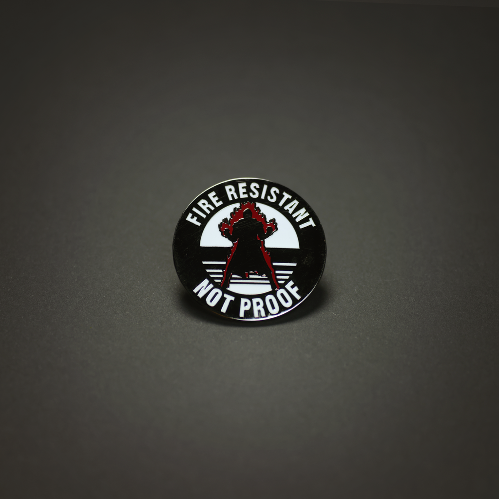 Pin: Fire Resistant Enamel Pin for RPG and Tabletop Gamers