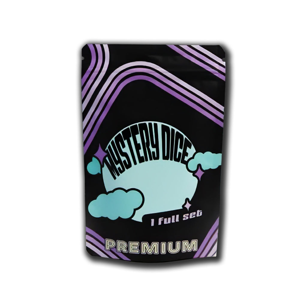 Premium Mystery Dice Set – 100's of different dice, stickers and pins! Handpacked in Portland, OR.