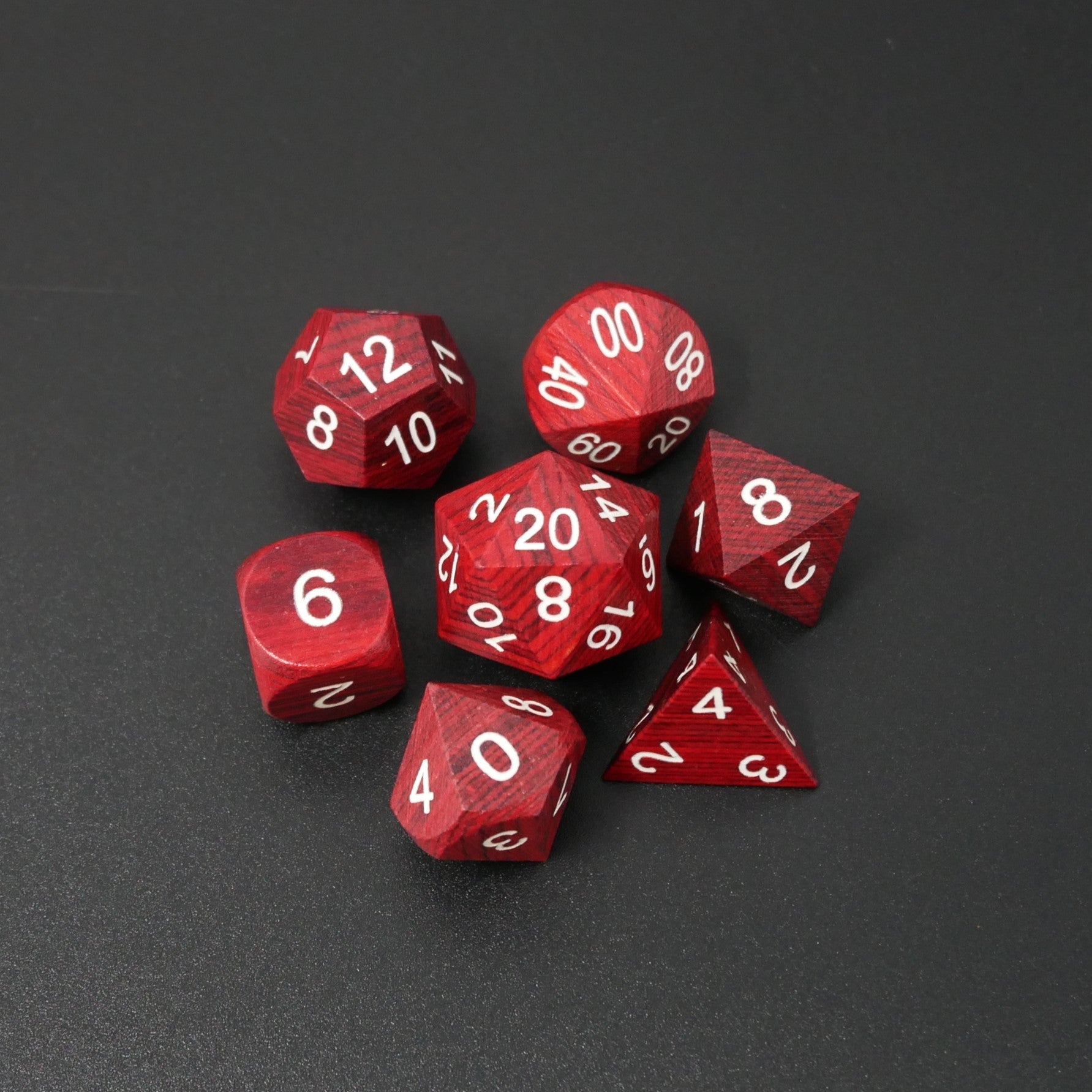 Redwood Forest - 7 Piece DnD Dice Set | Wood RPG Gaming Dice