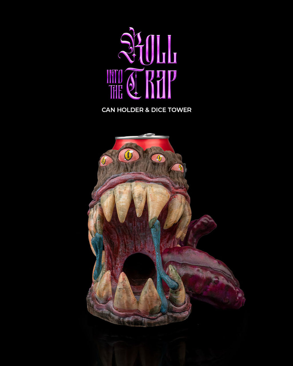 Roll into the Trap - Can Holder & Dice Tower