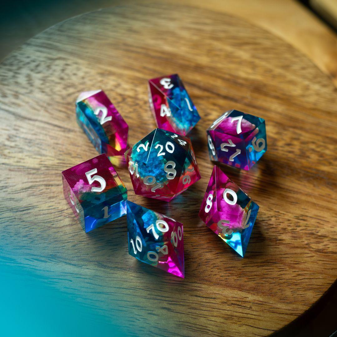 Starlit Rift Resin DND Dice Set