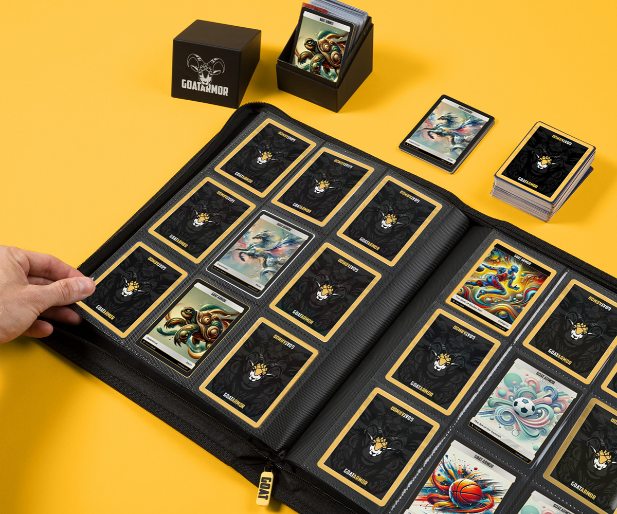 Stay-Flat Trading Card Binder | Goat Armor 4, 9 and 12-Pocket Binders 9 Pocket / Verdigris Stay-Flat Trading Card Binder | Goat Armor 4, 9 and 12-Pocket Binders 9 Pocket / Verdigris