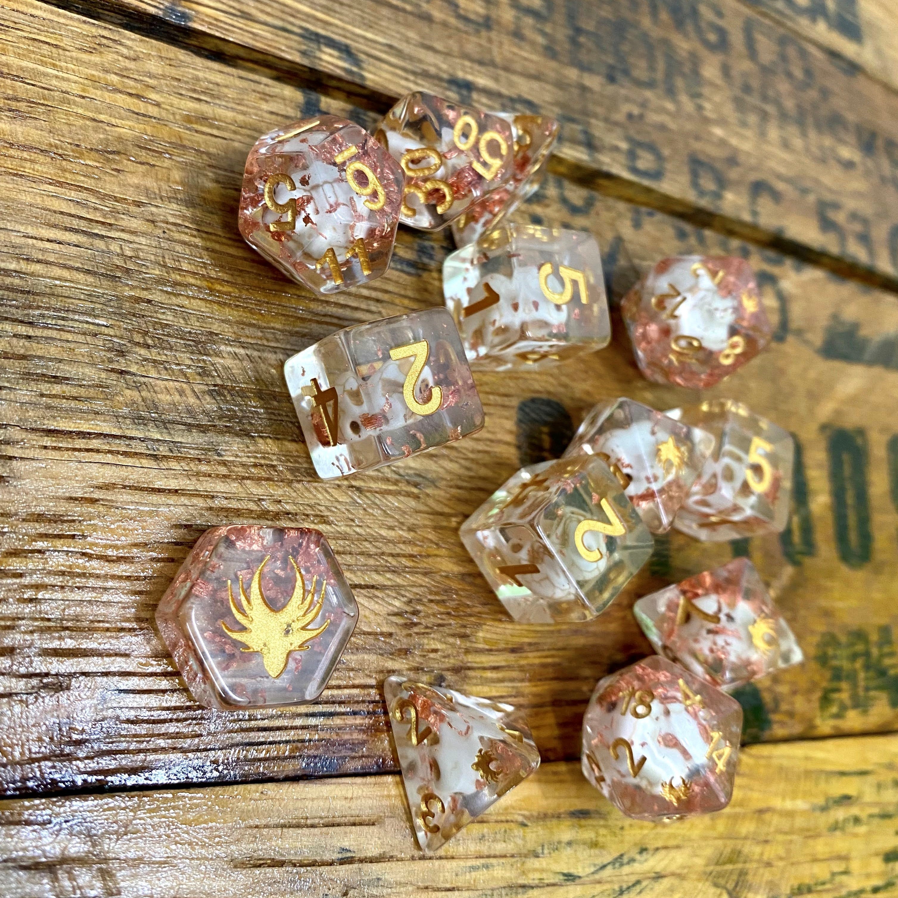 Swashbuckler - 14 Piece DnD Dice Set | Acrylic RPG Gaming Dice