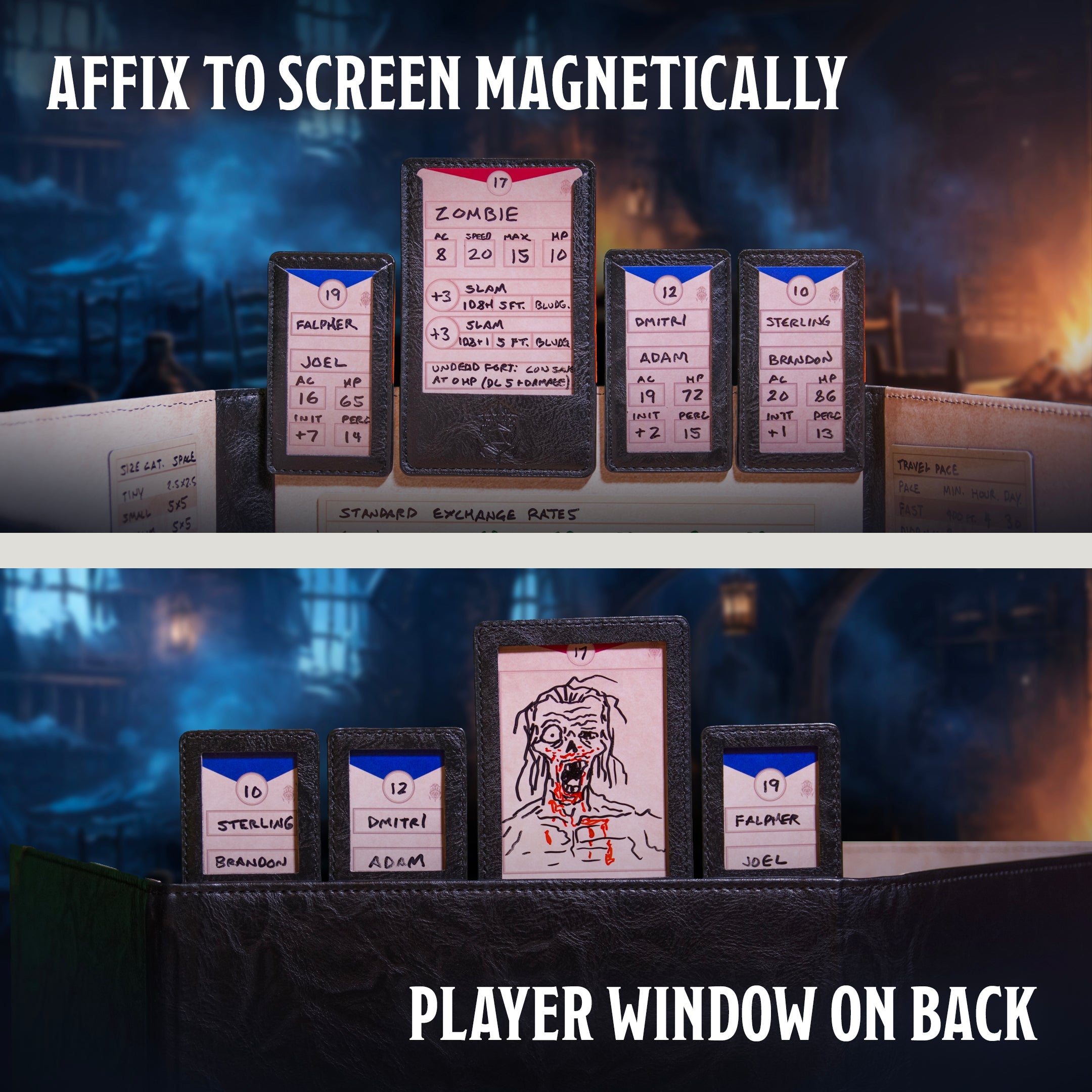 Creature Trackers (Pack of 3) - Magnetic Combat Organizers for D&D & TTRPG Game Master Screen