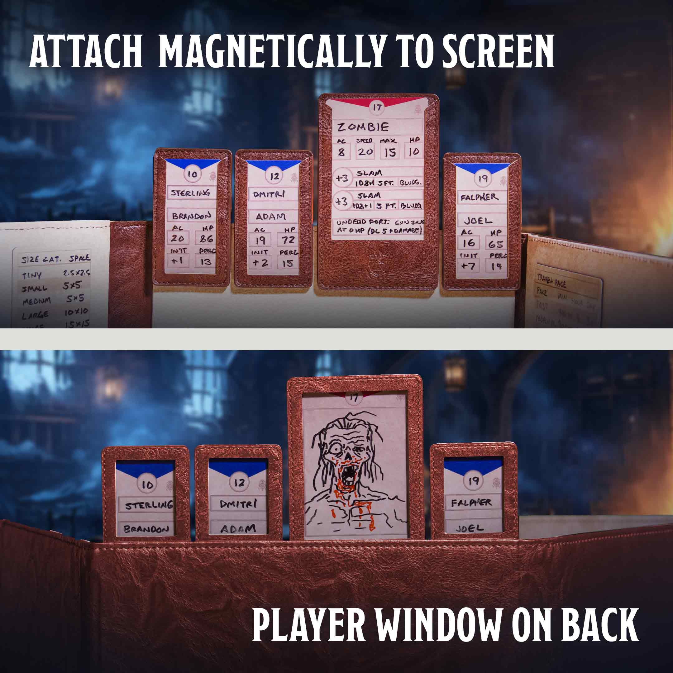 Creature Trackers (Pack of 3) - Magnetic Combat Organizers for D&D & TTRPG Game Master Screen