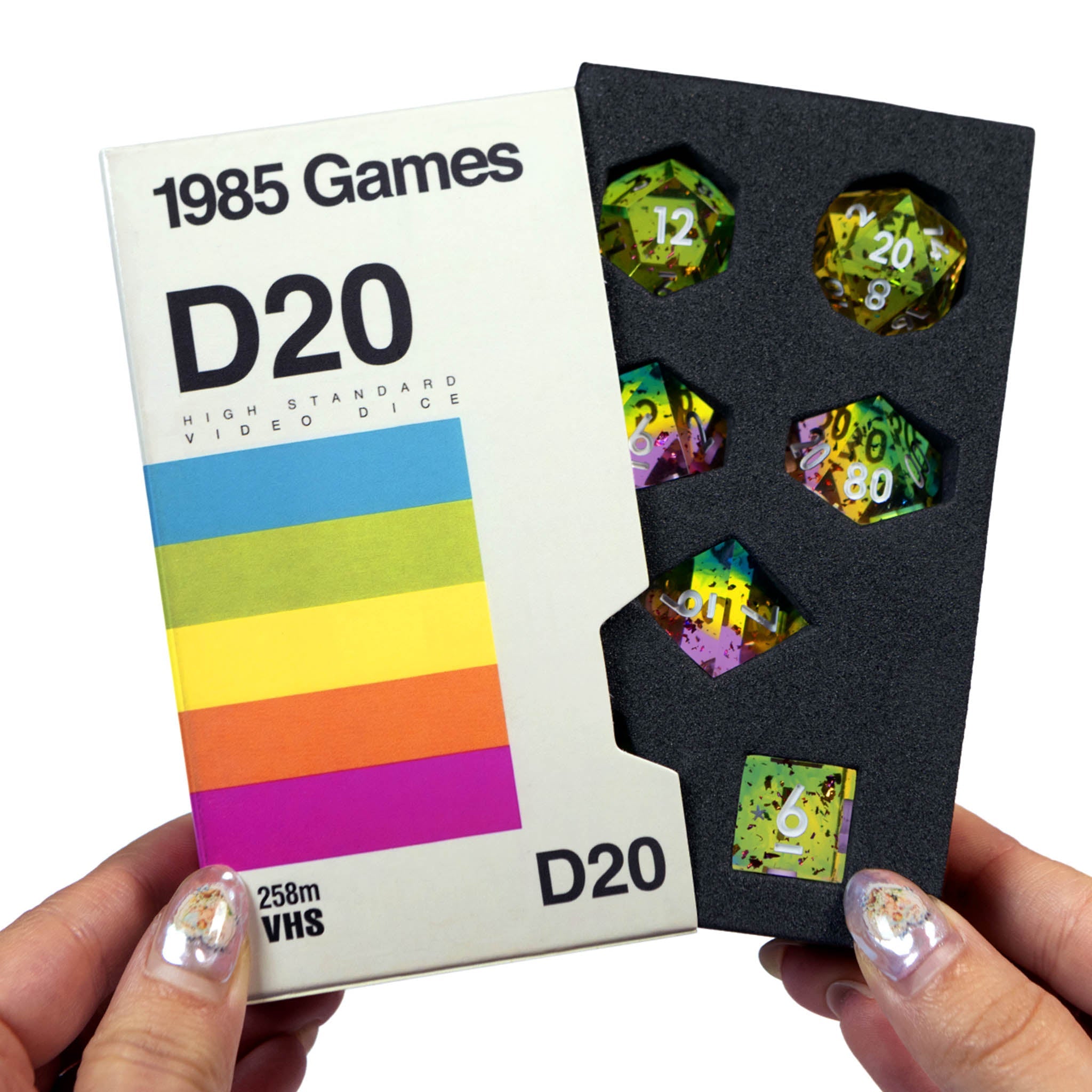 VHS Sharp Edge Dice - Rainbow Bright