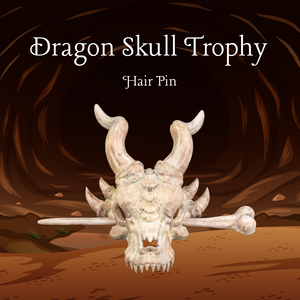 Dragon Skull Trophy Hair Pin – A Warrior’s Keepsake