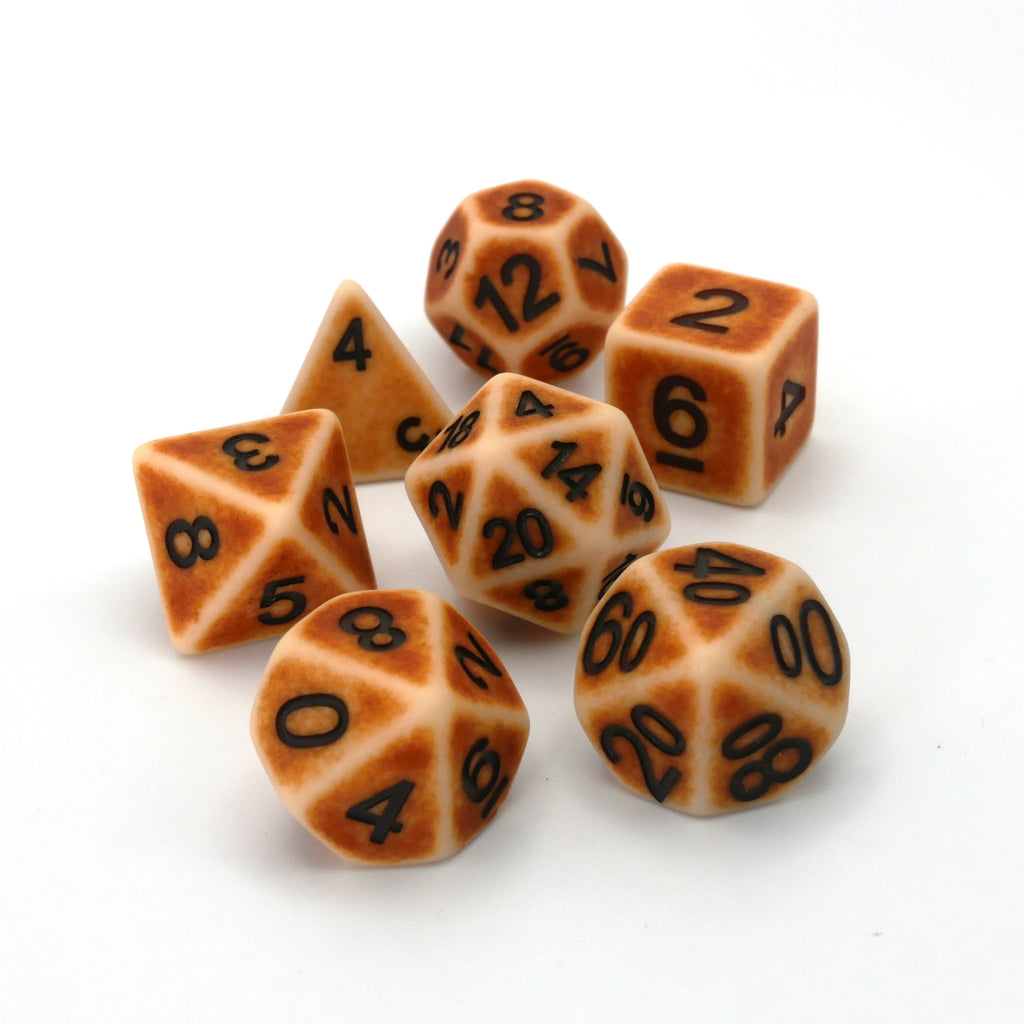 Ancient Bone - 7 Piece DnD Dice Set | Resin RPG Gaming Dice