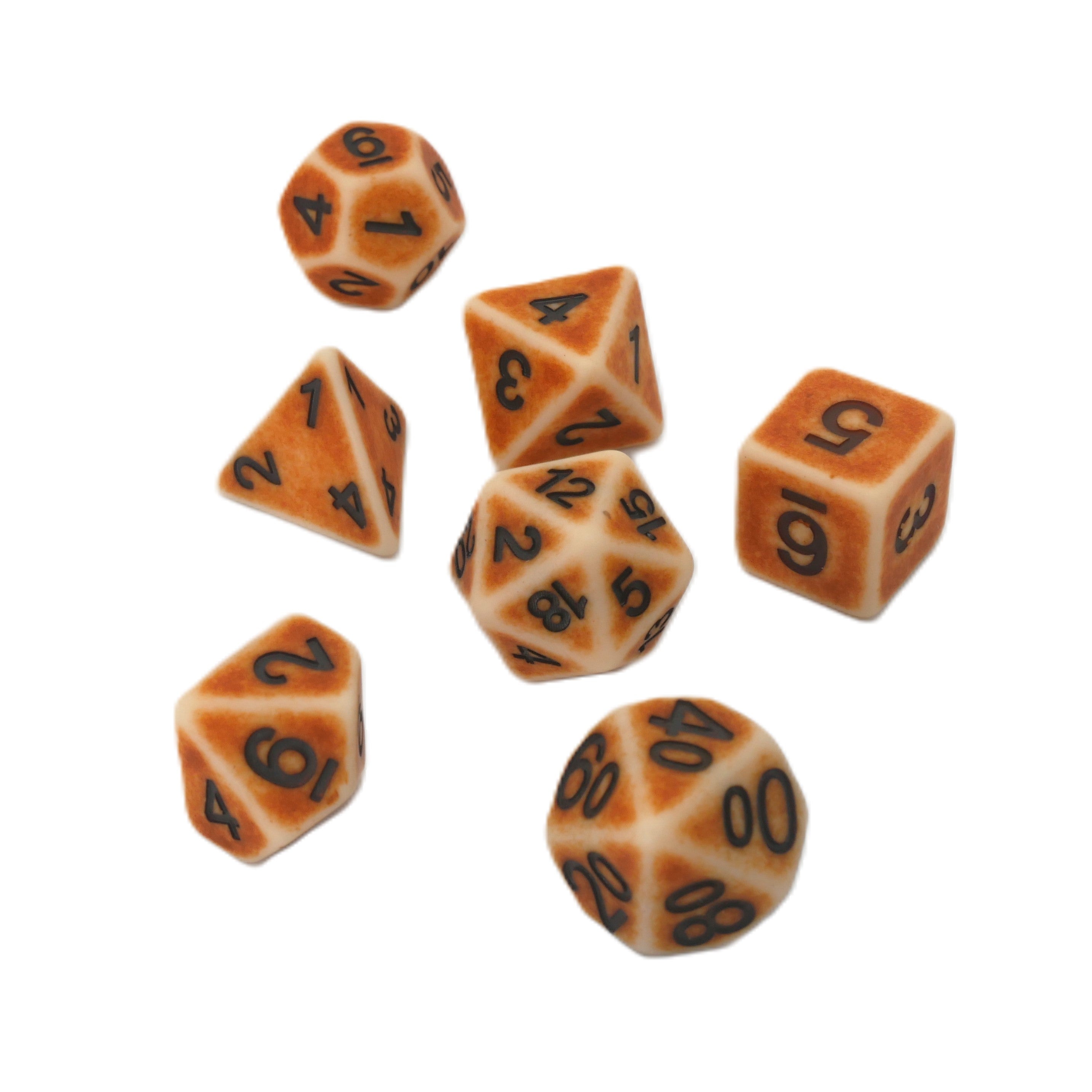 Ancient Bone - 7 Piece DnD Dice Set | Resin RPG Gaming Dice