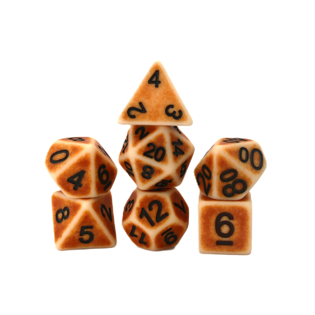 Ancient Bone - 7 Piece DnD Dice Set | Resin RPG Gaming Dice