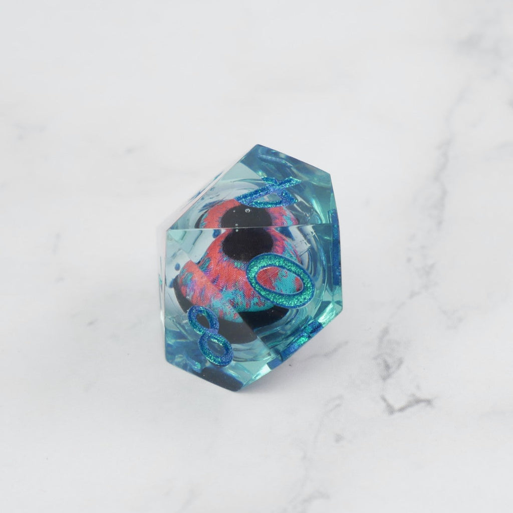Cthulhu's Eye |  7 Piece Moving Eye DnD Dice Set | Acrylic RPG Gaming Dice