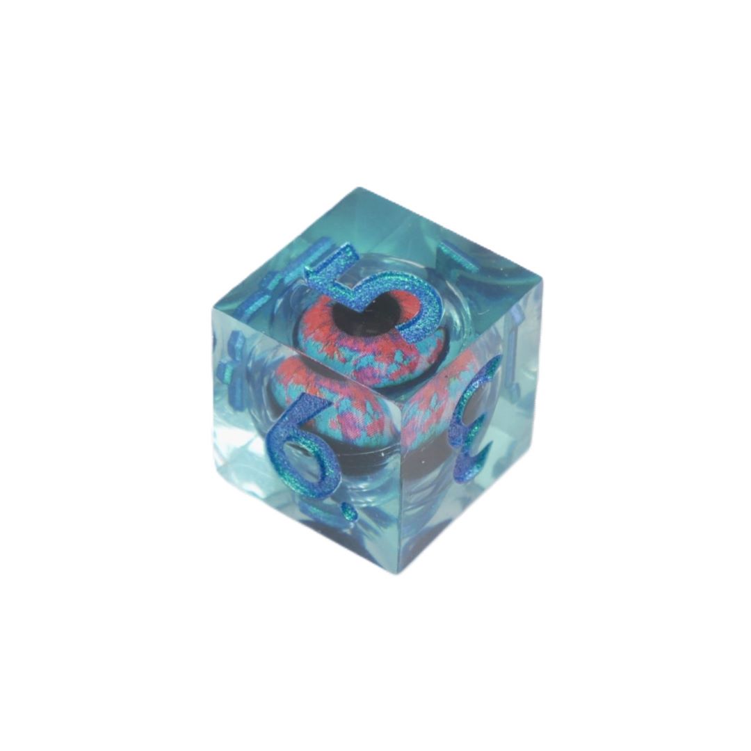 1d6 Moving Eye Sharp Edge DnD Dice | Acrylic RPG Gaming Dice