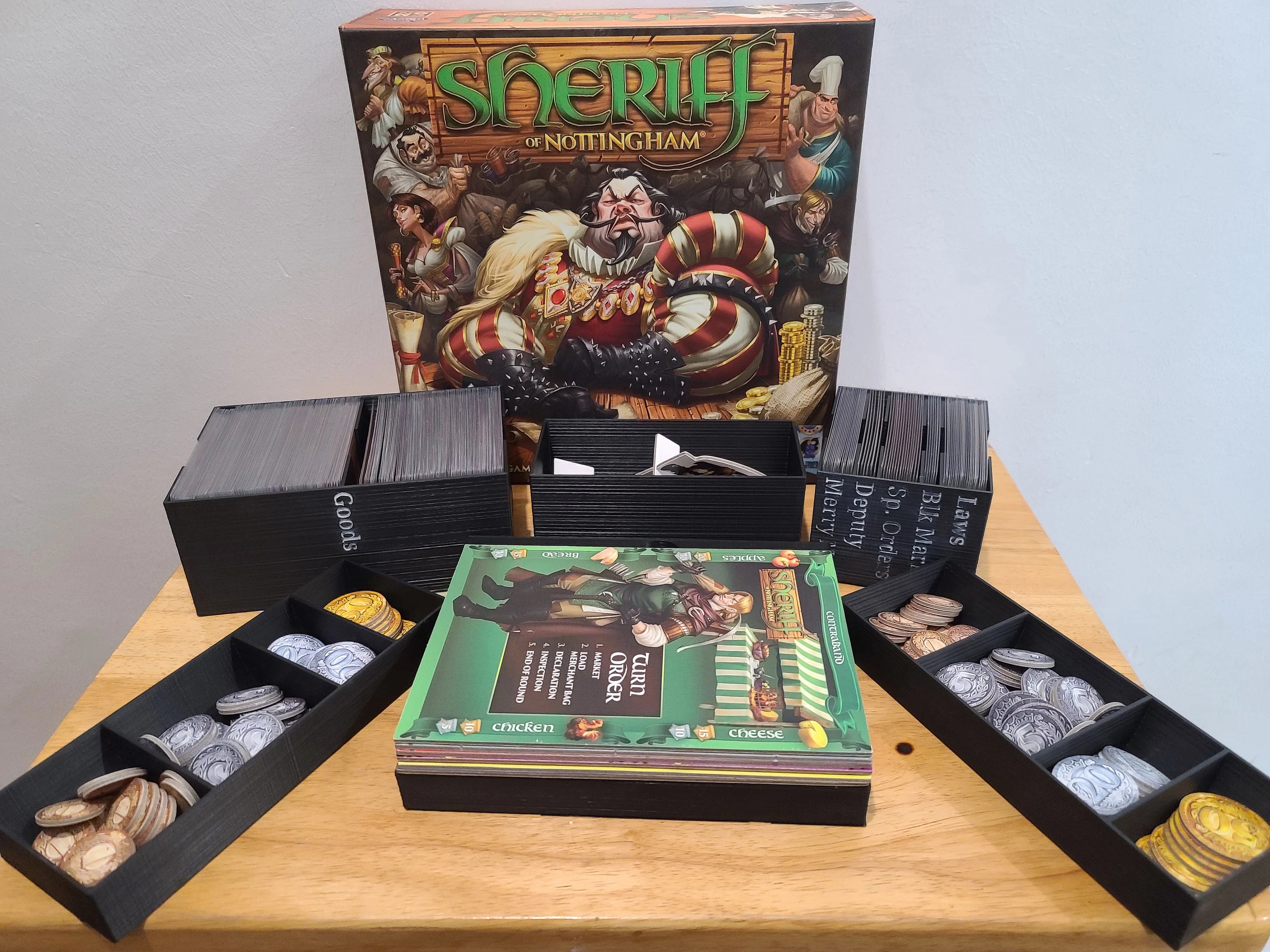 Sheriff of Nottingham Insert – 3D Printed Organizer (1st Edition + Merry Men Expansion)