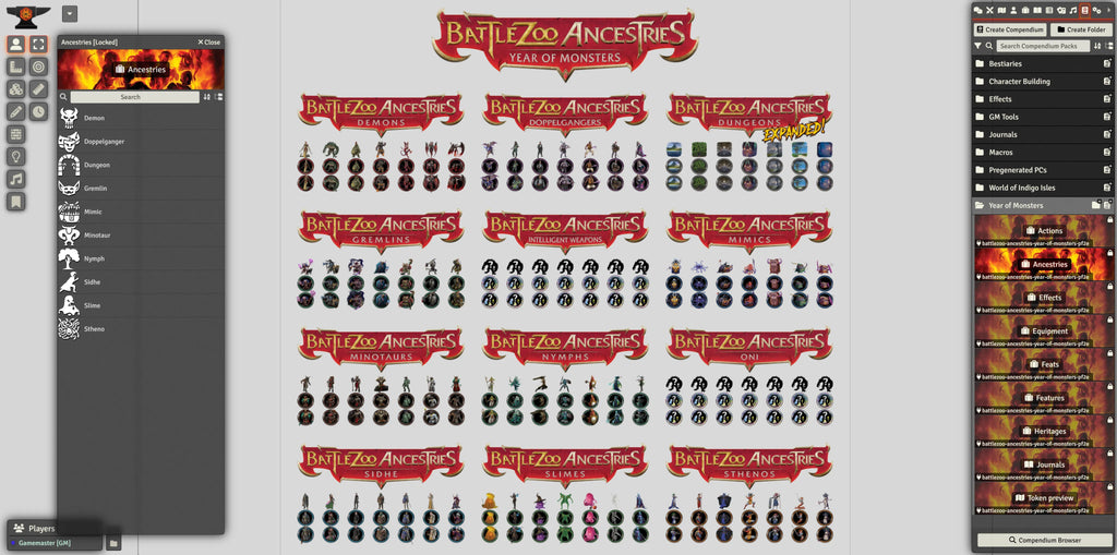 Battlezoo Ancestries: Classic Creatures PDF & Foundry VTT